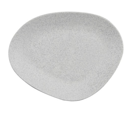 Set 6 Plato Playo 30 Cm Porcelana Kutahya Irregular Gris
