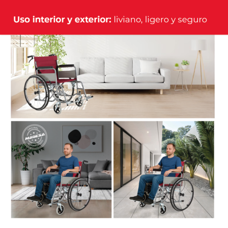 Silla De Ruedas Apoyabrazos Fijos Plegable JL808