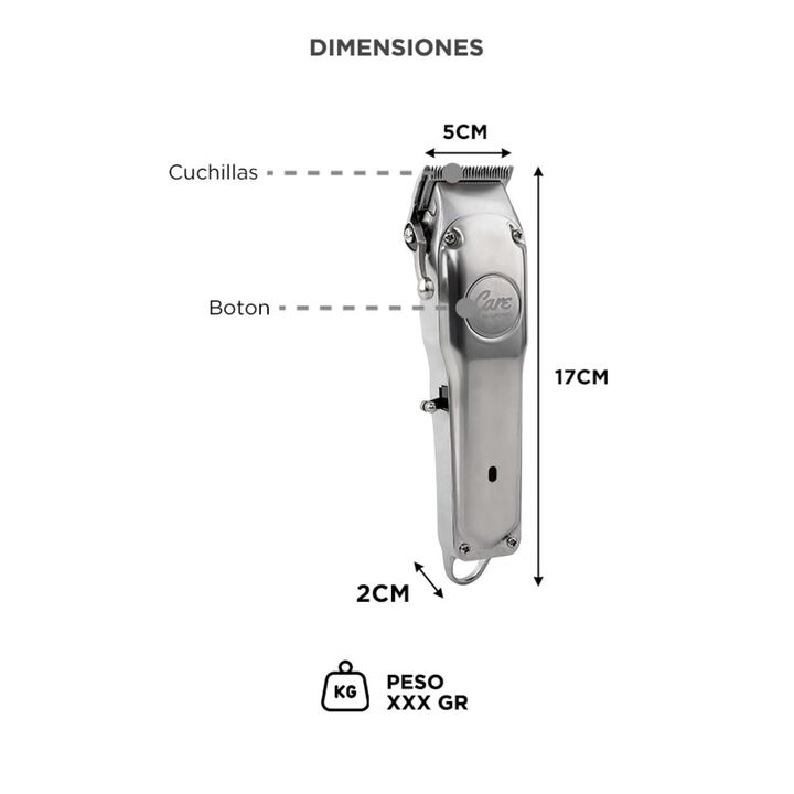 Máquina de Cortar Pelo Gadnic 1919B Acero Inoxidable Uso Profesional 5w Recargable + 8 Peines - Vista 6