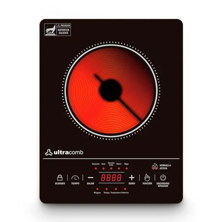 Anafe Electrico Ultracomb 1 Hornalla 2000w con Display AN-2211