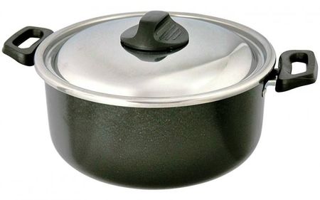 Cacerola Guadix Antiadherente 24cm Guadixflon 5lts Con Asas Negro