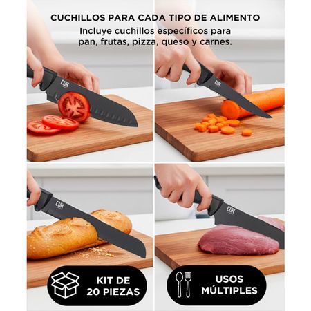 Juego de Cuchillos de Cocina Gadnic con Afilador