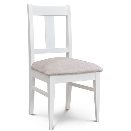 Silla de Comedor Euro lustre Blanco Tapizado Shot Latte Espacity