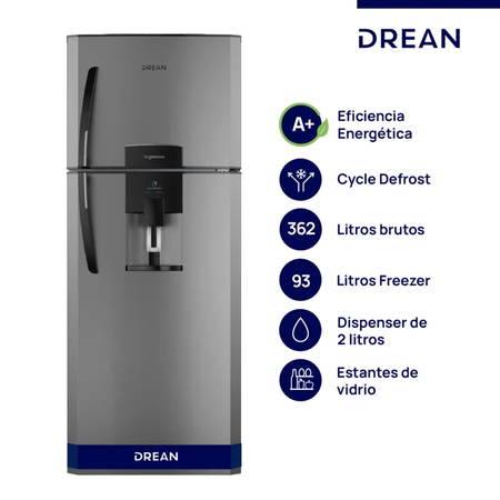 HELAD. DREAN HDR370F61E 364L DISP GRIS