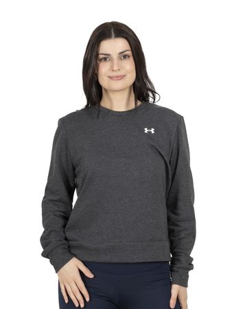 Buzo Under Armour Terry Crew Mujer Training Negro