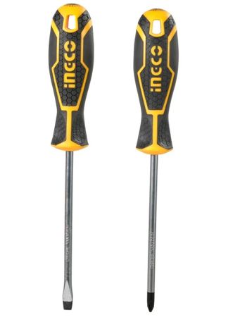 Juego De Destornilladores (2Pcs) Punta Imantada Ingco (HKSD0248)