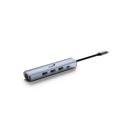 Hub Genius UH-545 USB-C a USB-Cx1 USB-Ax3 TJ45x1