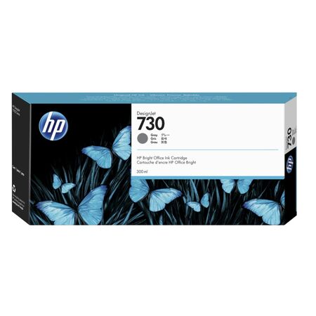 Cartucho HP P2V72A 730 300-ml Gray Ink Cartridge