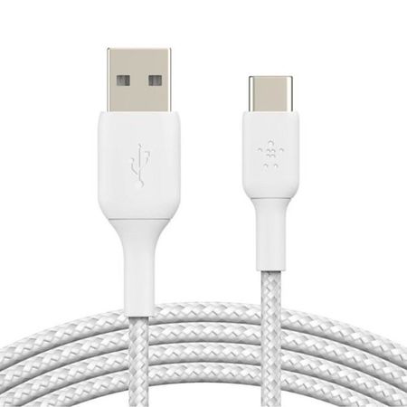 Cable Belkin Braided USB-C to USB-A Cable 2M Blanco