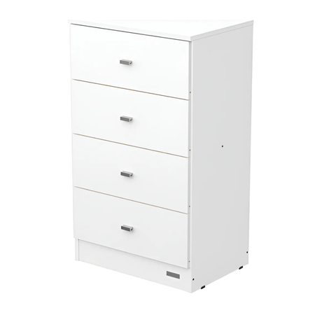 cajonera chifonier dakar zero mosconi 4 cajones 91x53 cm melamina blanco 56861
