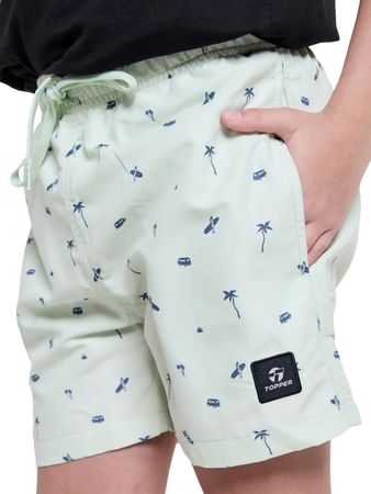 Short de Baño Topper Kids Niños Moda Verde