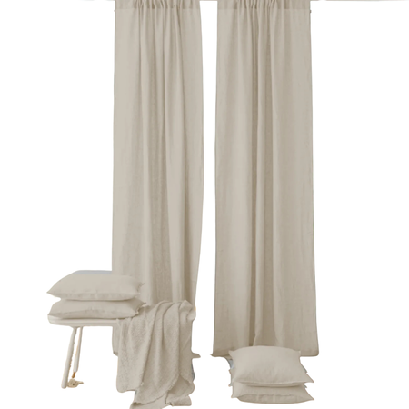 Cortina Gasa Premium 2 Paños 2,80x2,10 Arena