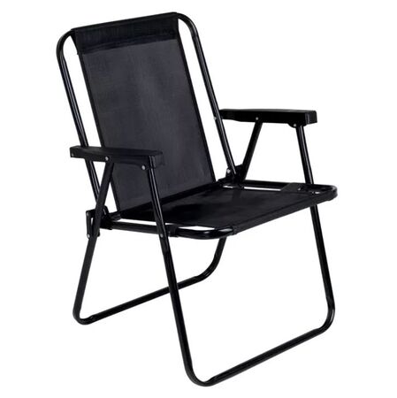 Silla Deco Black plegable para jardín, playa y exterior