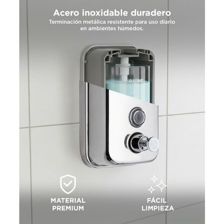 Dispenser de Jabon Liquido Gadnic Metalico Baño y Cocina 500ml