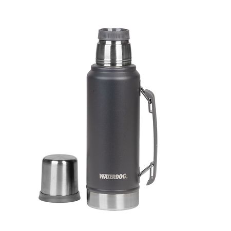 Termo Acero Inox 1 Lt Dark Grey Waterdog Ombu ( Ombu1000dgf)