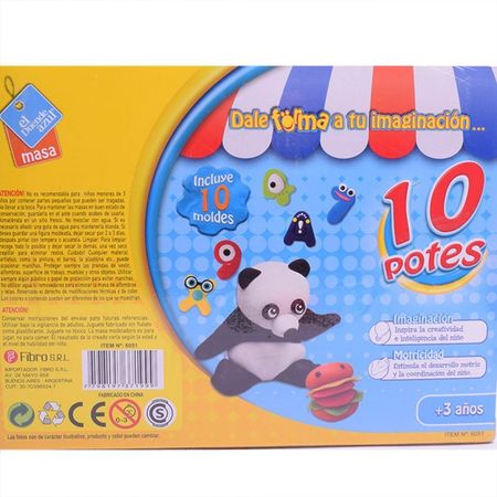 Set x 10 potes de masas (6051) 