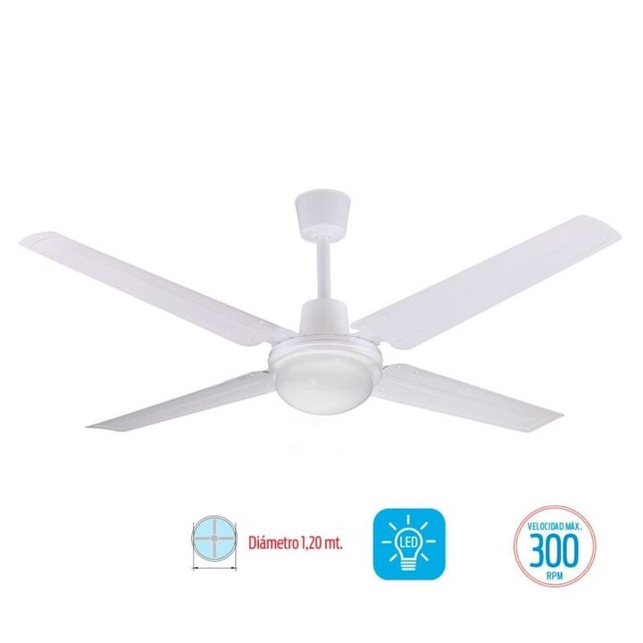 Ventilador de techo Liliana VTHB114 LUZ 4 palas Metal color blanco - Vista 2