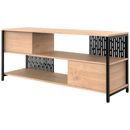 Rack Tv Con Puertas Dielfe Rpb130-Rk 130Cm Roble Kendal