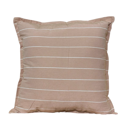 Almohadon decorativo nordico de Tusor Beige Raya Blanca 40x40 TS-4010