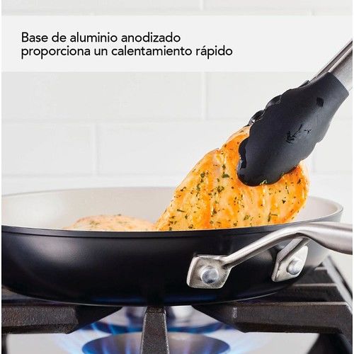 Sarten Kitchenaid Antiadherente Ceramico 31 Cm Negro - Vista 4