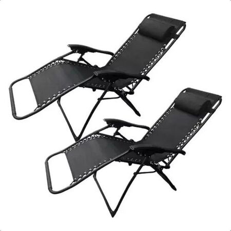 Kit X2 Reposera Gravitacional Zero Plegable Exterior Jardin