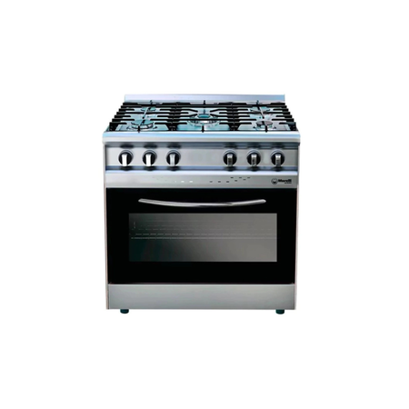 COCINA MORELLI 820 PUERTA VIDRIO REJILLA FUNDICION 82CM REFRACTARIOS 