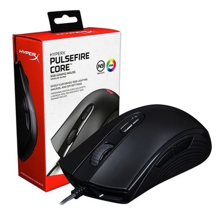 Mouse Gamer Hyperx Pulsefire Core Led Rgb 6200dpi Gaming Ambidiestro