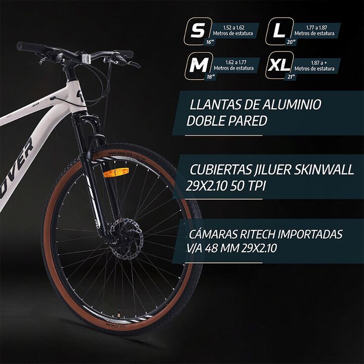 Bicicleta Overtech Fortis Sport 24v Shimano Mtb R29 Aluminio - Vista 14