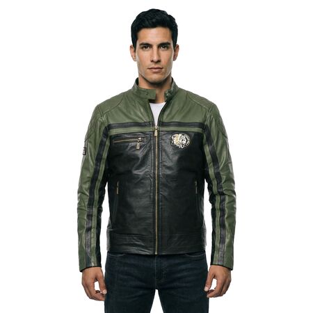 CAMPERA EMETT NEGRO Y VERDE