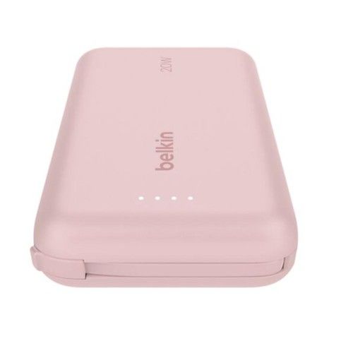 Power Bank Belkin with 20W PD + Integrated USB-C Cable 10K Rosa - Vista 5