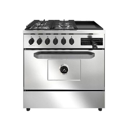 Cocina Industrial Saho Kuma 820 Multigrill 4 Hornallas Puerta Ciega Multigas 82cm