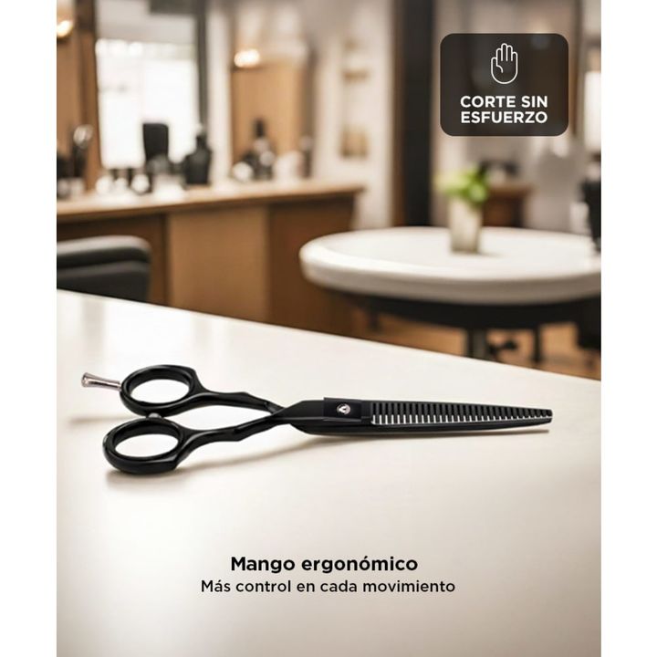 Set de Tijeras Peluqueria Gadnic Corte Pulir y Navaja - Vista 4