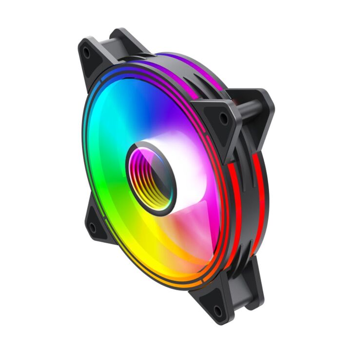 Fan Gamemax Para Gabinete 120mm ARGB FN-12RAINBOW-QI - Vista 1