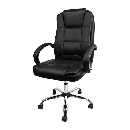 Silla De Escritorio Ejecutiva Ergonómica Acolchada de Eco cuero