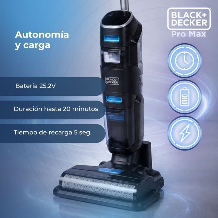 Aspiradora y Trapeadora Inalámbrica Duo Pro Max Black & Decker BXUVXA04 - Vista 6