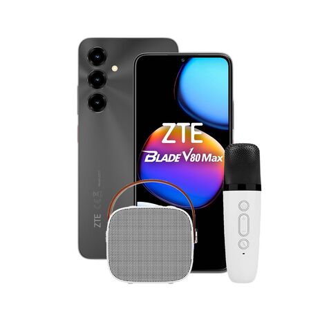 Combo ZTE V80 Max 4+256GB Negro + Kit Karaoke Bluetooth Dekkin BT-030