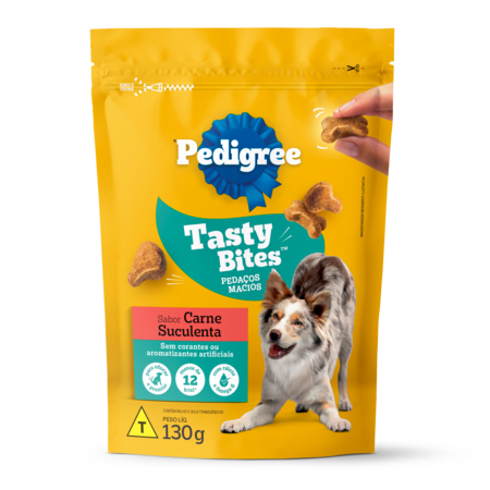 Snack Pedigree Tasty Bites Carne 130GR x6 Sabor irresistible