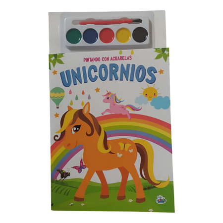 Set Para Pintar Con Acuarelas Unicornios Bk-331