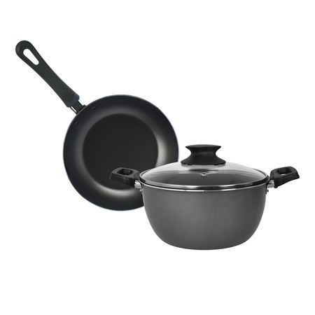 Bateria Cocina Antiadherente Aston Olla Cacerola Sarten Plata