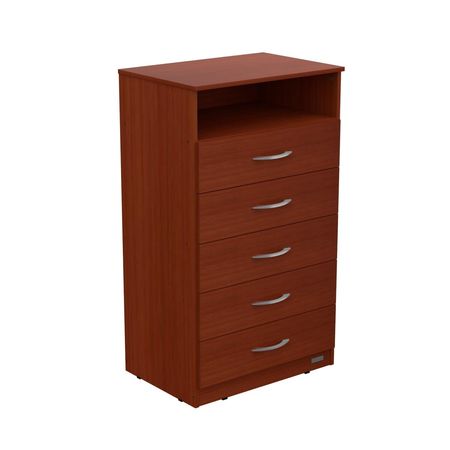 CHIFONIER CAJONERA 5 CAJONES MOSCONI EXPRESS 1 ESTANTE 55808 COLOR CAOBA