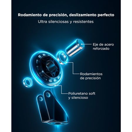 Kit x5 de Ruedas Gadnic Para Silla De Oficina De Goma 