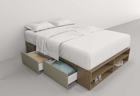 Box 1,40m 4 Cajones Nogal L. Gris C. Tables