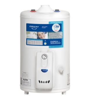 Termotanque Multigas 50lts Alta Recuperacion Conexion Dual Colgar/Pie Tq50 Ar Ormay
