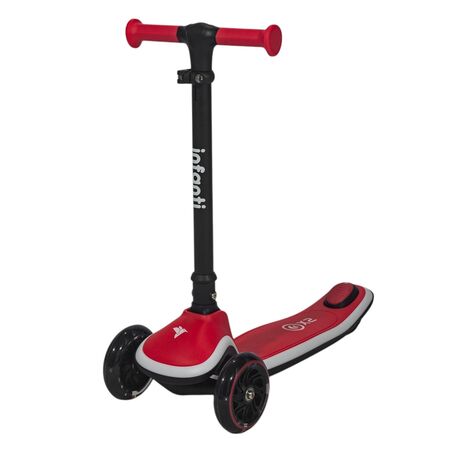 Monopatín plegable con luces LED Infanti rojo