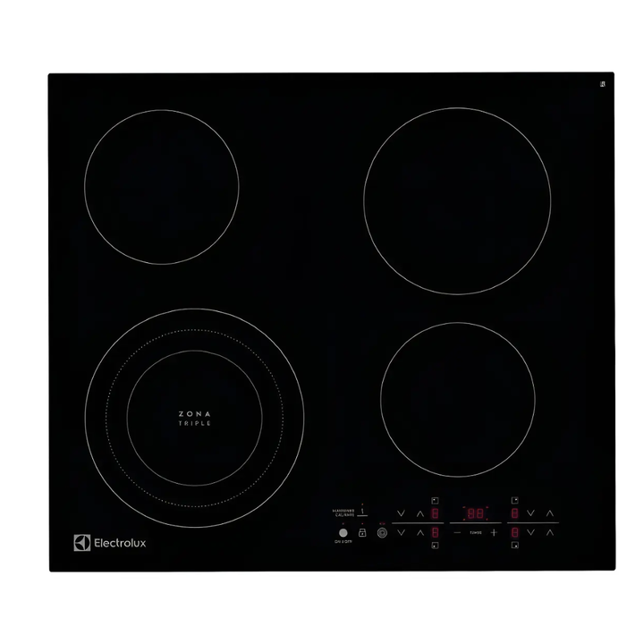 anafe eléctrico electrolux etef24f7erb vitrocerámico 4 zonas color negro - Vista 1
