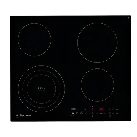 anafe eléctrico electrolux etef24f7erb vitrocerámico 4 zonas color negro