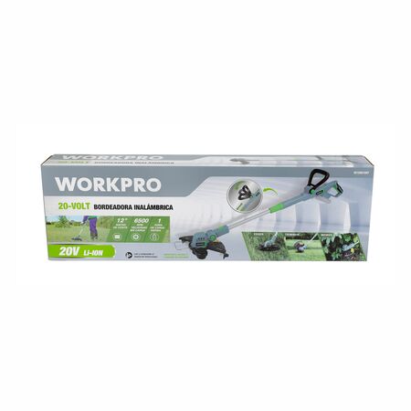Bordeadora inalambrica 20V Workpro con Bateria 2.0Ah y Cargador