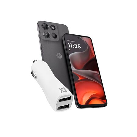 Combo de Celular Motorola Moto G15 Special 4+256GB Gris + Cargador USB Dekkin