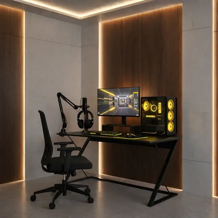 Escritorio DIELFE Base Gamer 120Cm Ebg120 Negro - Vista 4