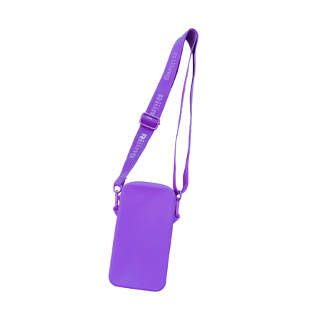 POUCH DE SILICONA RIIING PARA CELULAR CON CIERRE VIOLETA